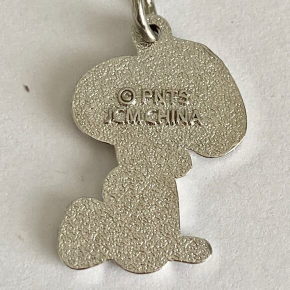 Peanuts Snoopy Woodstock Clip On Charm Zipper Pull Purse Charm Signed Enamel - Picture 6 of 8